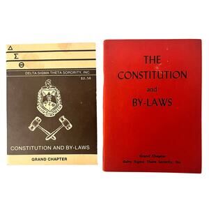 Vintage Delta Sigma Theta Sorority CONSTITUTION and BY-LAWS Lot of 2 1950/1990